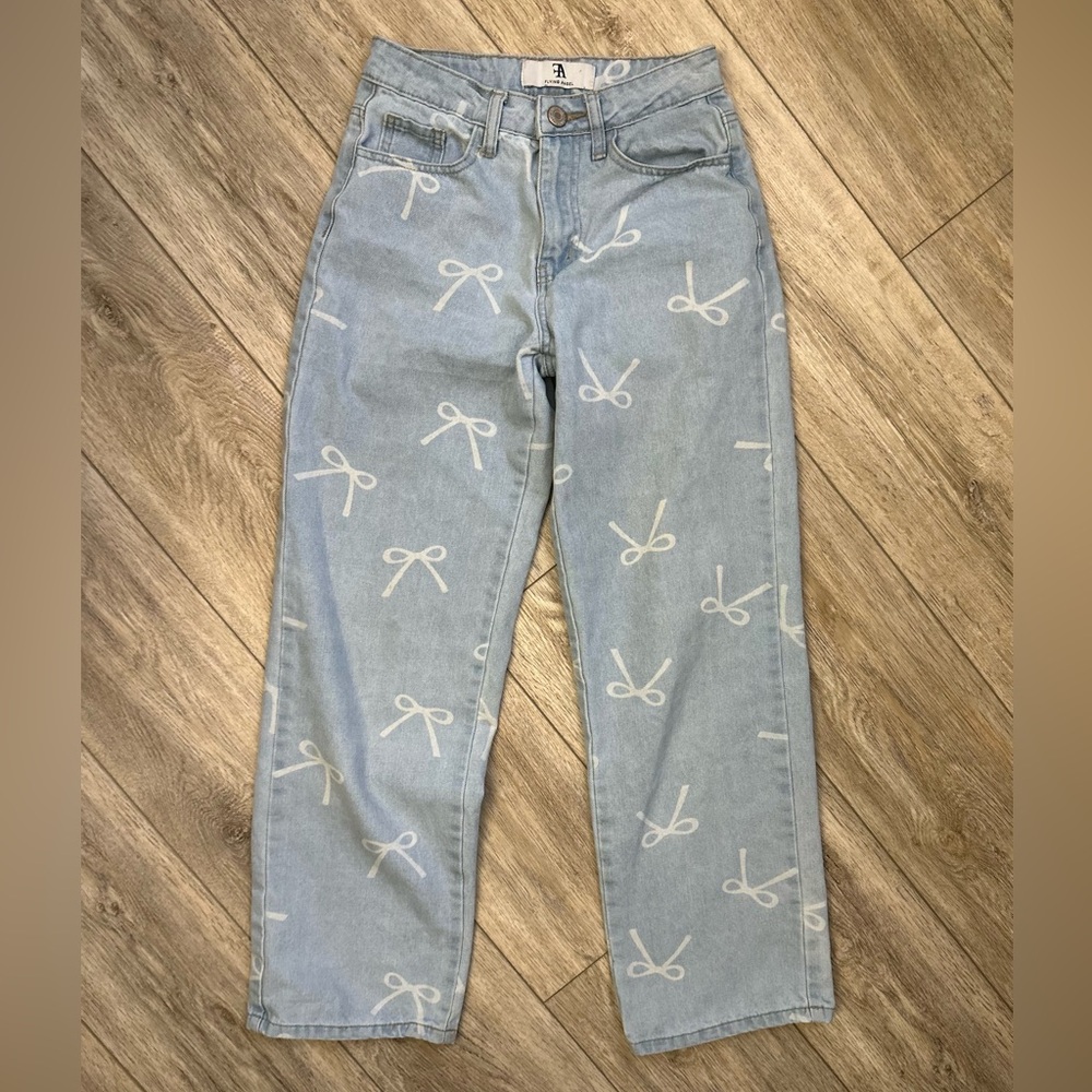 Flying Angel Wide Leg Jeans Bow Design Size 1/25